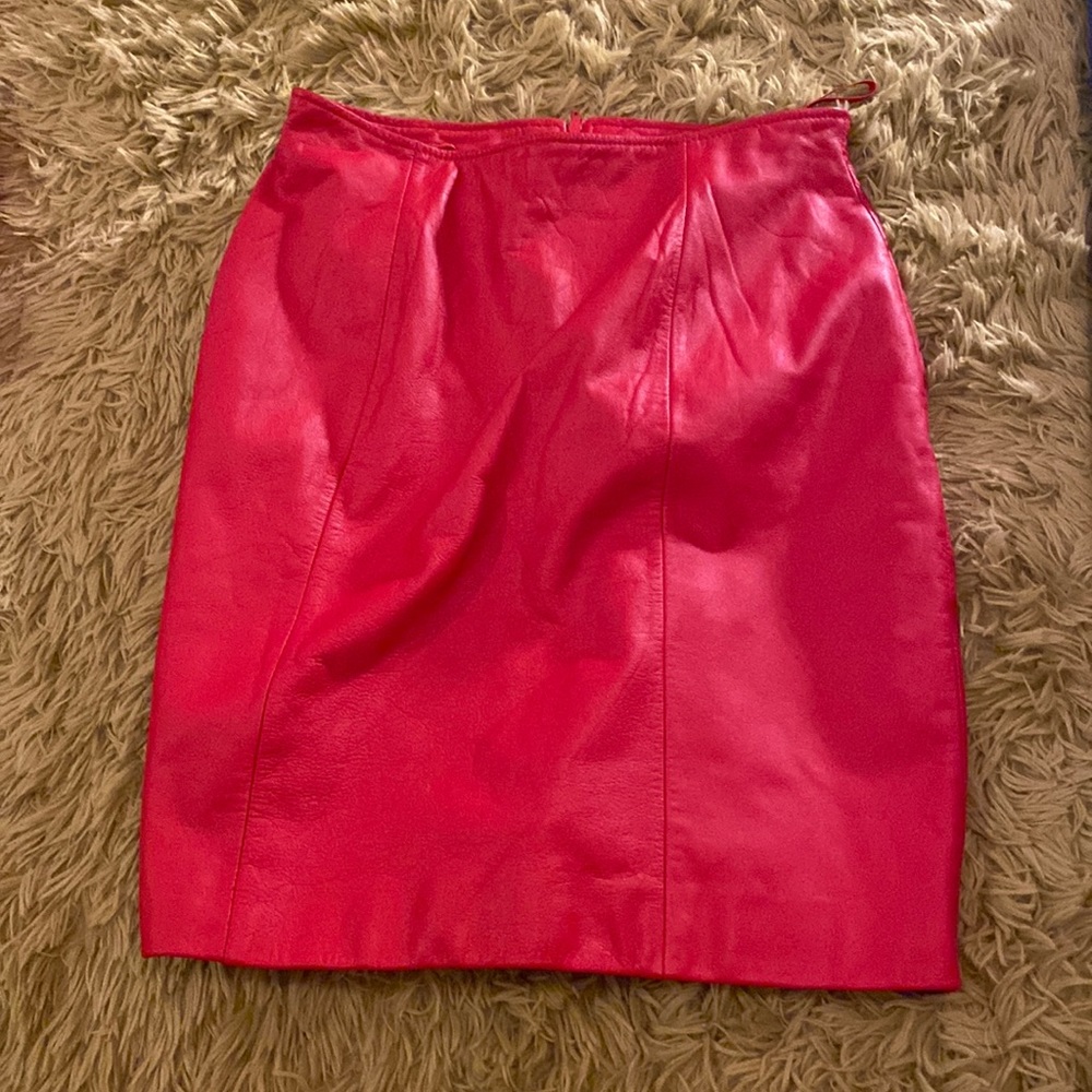 Vintage Wilsons Leather Red Skirt